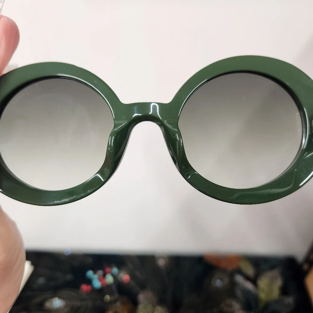 Chanel Green Sunglasses - Picture 9 of 10